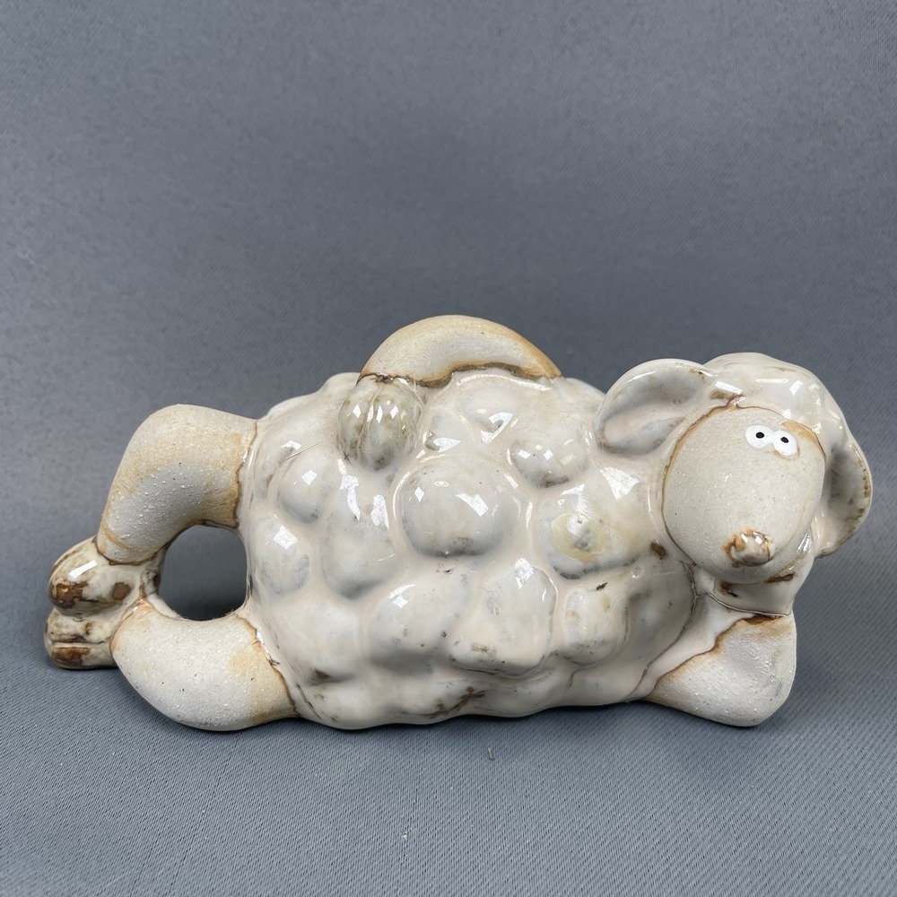 Seductive Anthropomorphic Sheep Lamb Ceramic Pottery‎ Whimsical Figurine